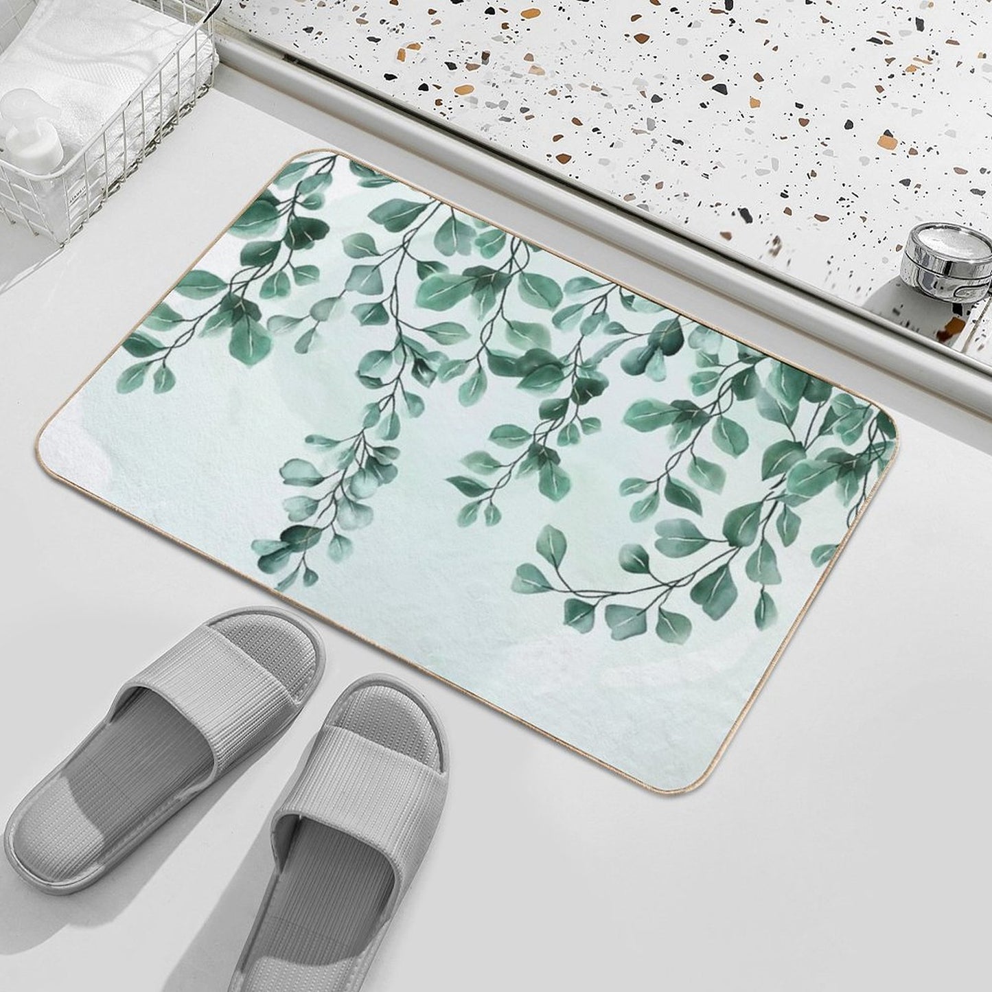 Plant Vines Durable Bath Mat
