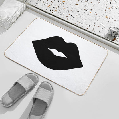 Black Lips, Black Kiss  Pet-Safe Bath Mat