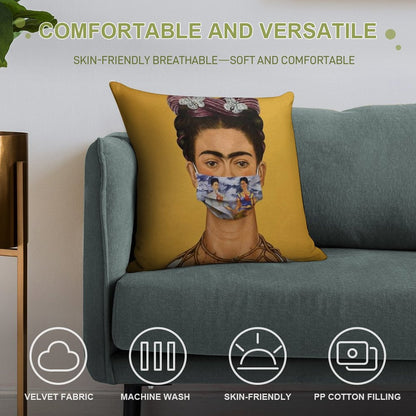 Frida Kahlo in 2020 Soft Skin-Friendly Throw Pillow