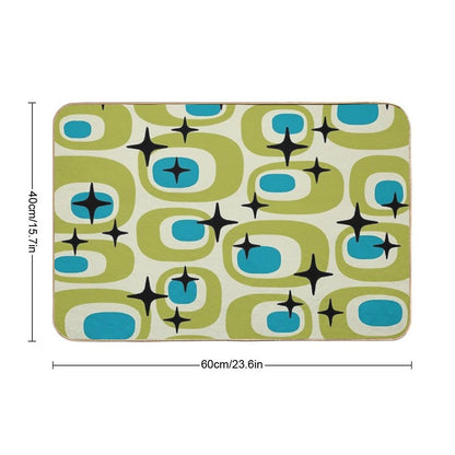 Mid Century Modern Atomic Sparkles 722  Odorless Bath Mat