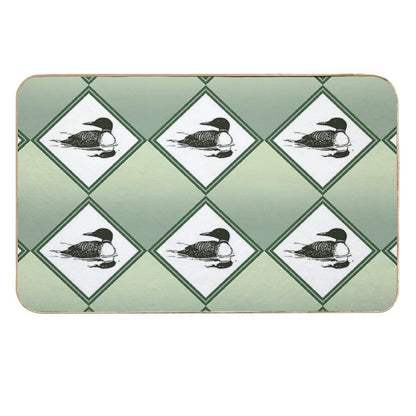 Sage Loon Diamond Pattern  Versatile Bath Mat