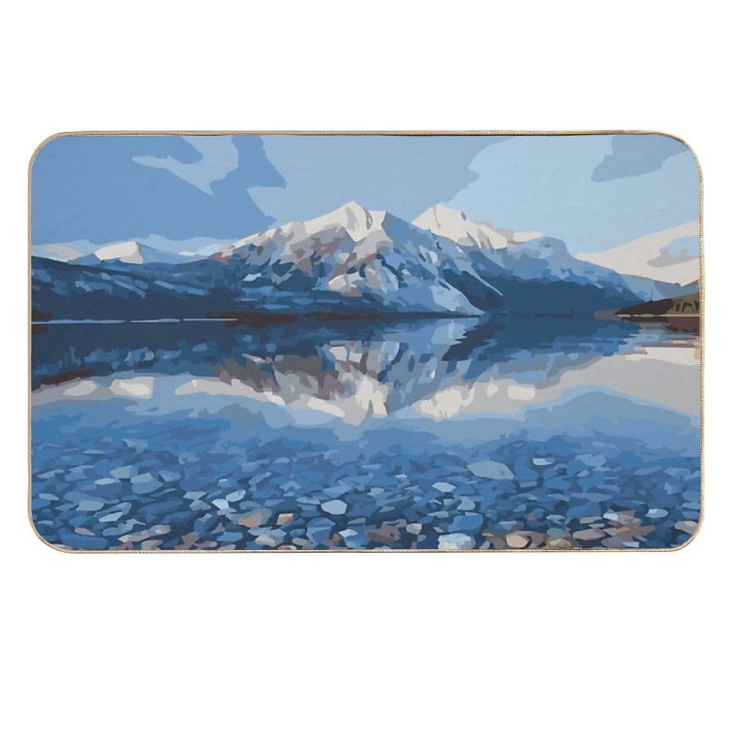 Glacier National Park Lake MacDonald  Dirt-Trapping Bath Mat