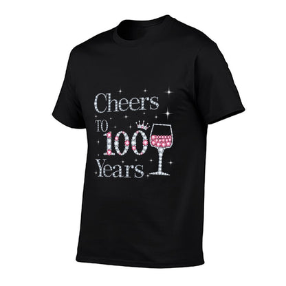 Cheers to 100 Years 1921 100Th Birthday Gift For Womens  Summer-ready Fabric T-Shirt