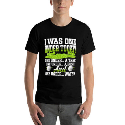 I Was One Under Today Golfer Golf Lover Golfing  Heathered Texture T-Shirt