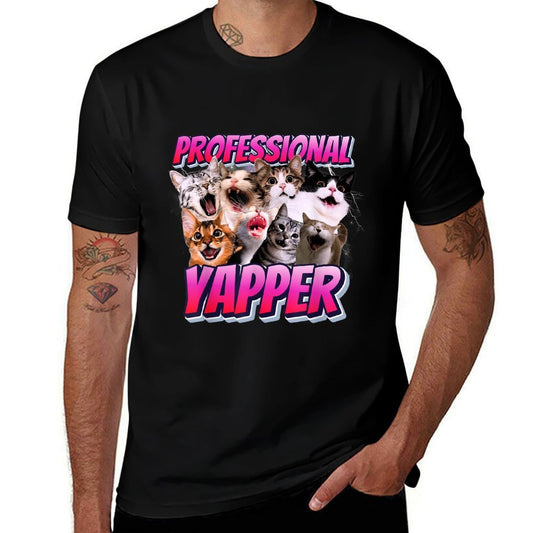 Professional Yapper Cat Funny Weird Specific Meme  Lightweight T-Shirt