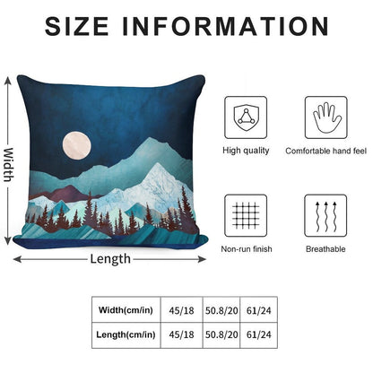 Moon Bay Soft Short Plush Fabric Throw Pillow