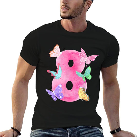 8th Butterfly Birthday Eight Year Old Butterflies Birthday  Affordable Price T-Shirt