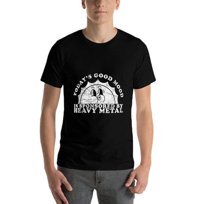 Funny Cute Vintage Retro Heavy Metal Or Heavy Metal Rolled Sleeves T-Shirt