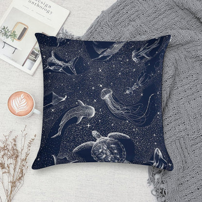 Cosmic Ocean Soft Washable Throw Pillow