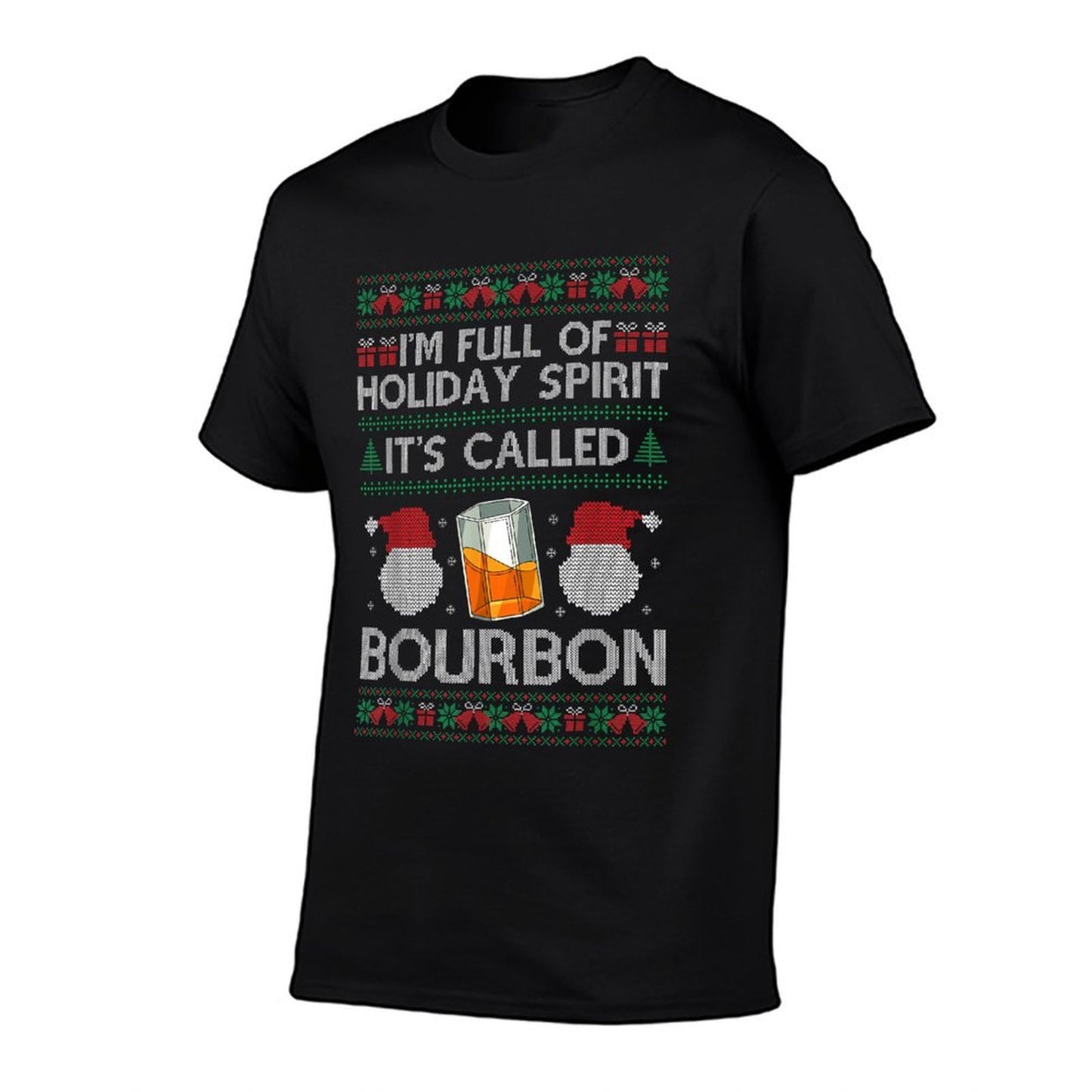 Ugly Christmas Drinking Funny Bourbon Holiday Party  Soft T-Shirt