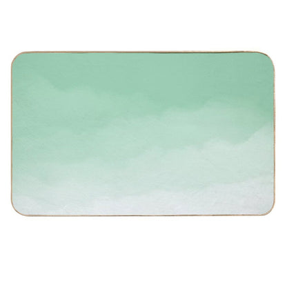 Seafoam Green Watercolor Ombre (seafoam Greenwhite)  Pet-Safe Bath Mat
