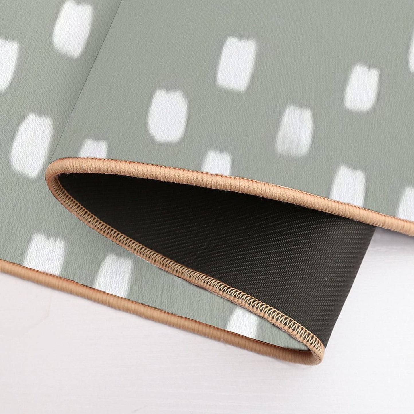 Cute Green Dots Pattern  Slip-Resistant Bath Mat