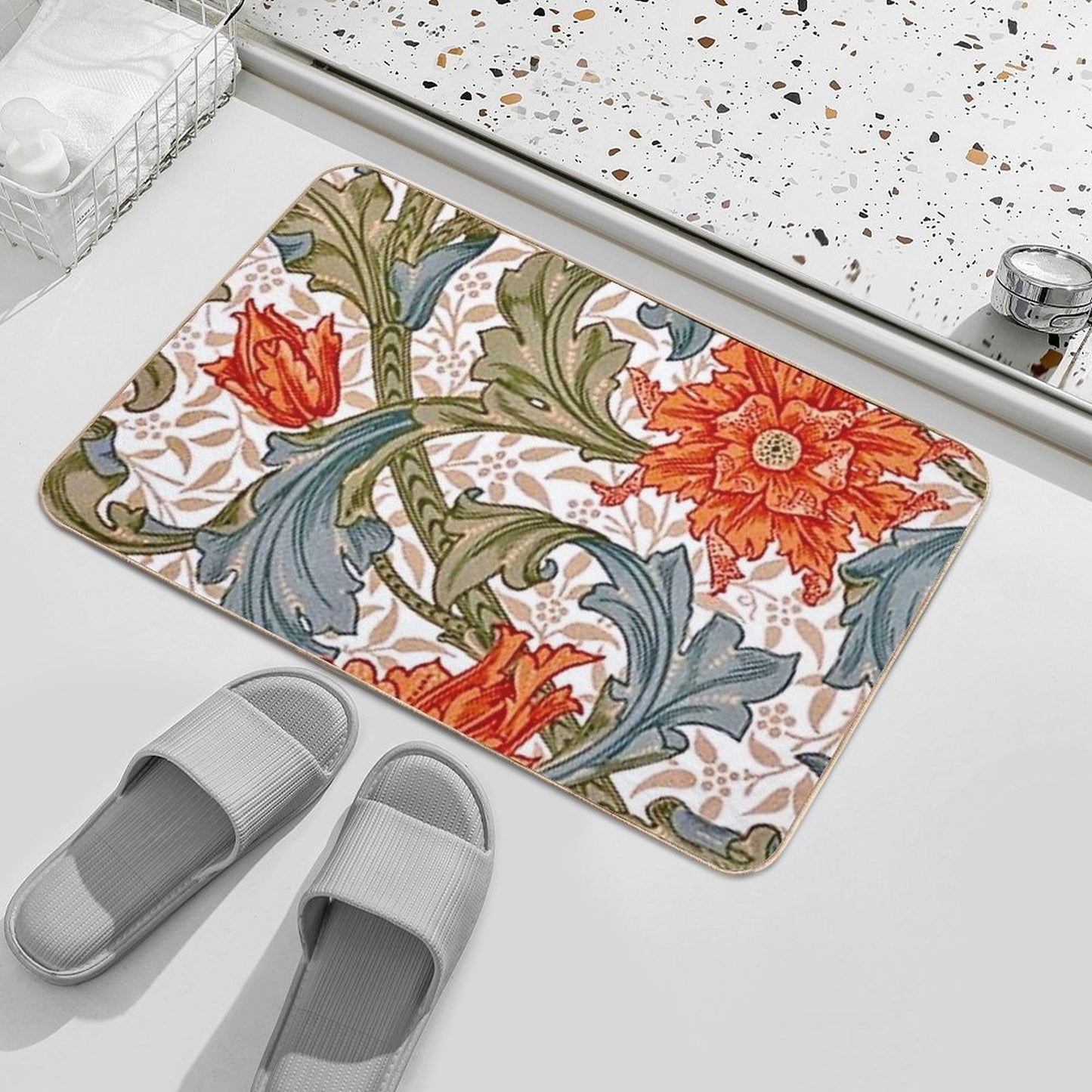 William Morris Single Stem  Rapid-Drying Bath Mat
