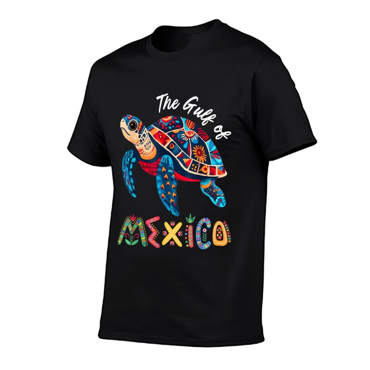 Sea Turtle The Gulf of Mexico Forever El Golfo De México  Wrinkle-resistant T-Shirt