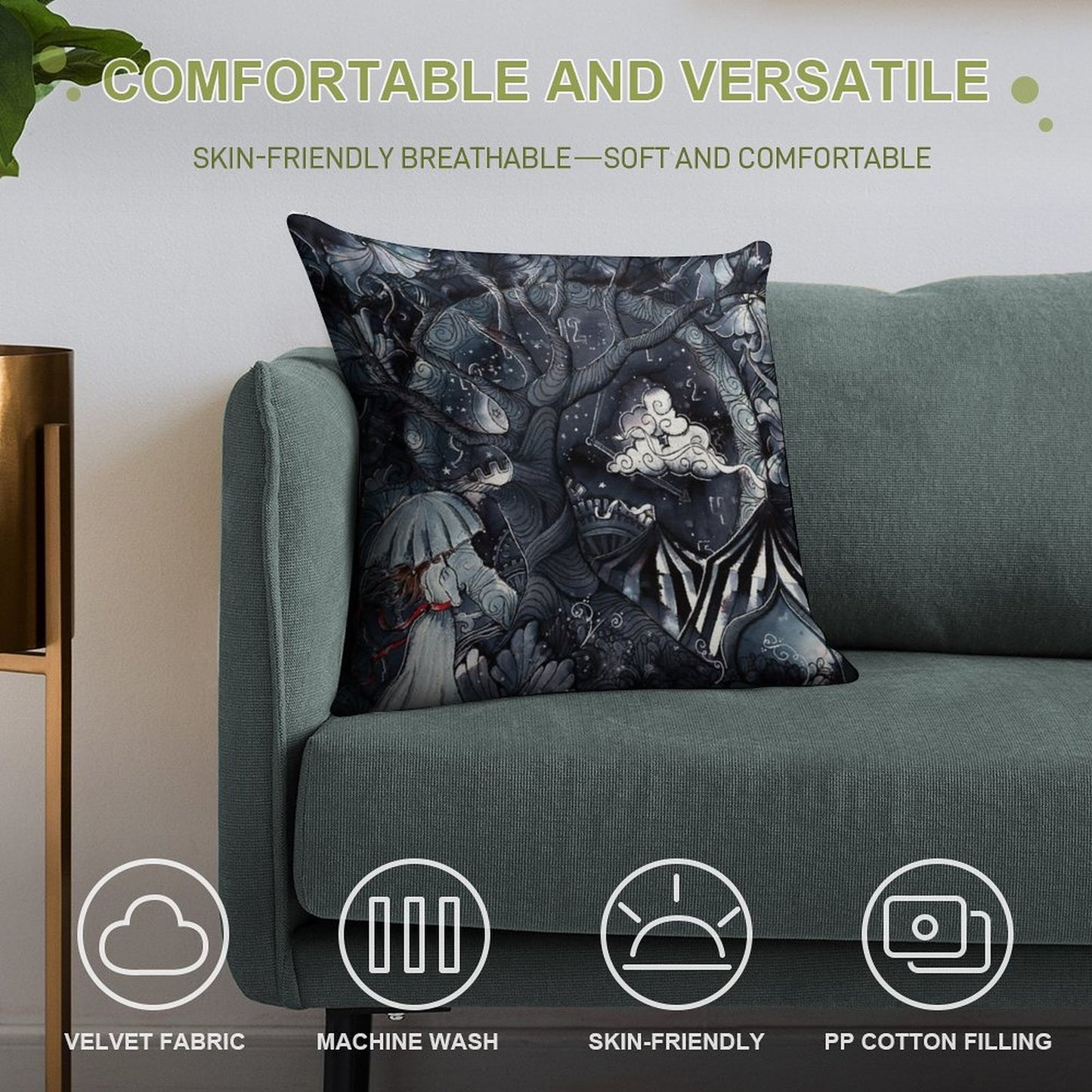 The Night Circus Soft Home Decor Throw Pillow