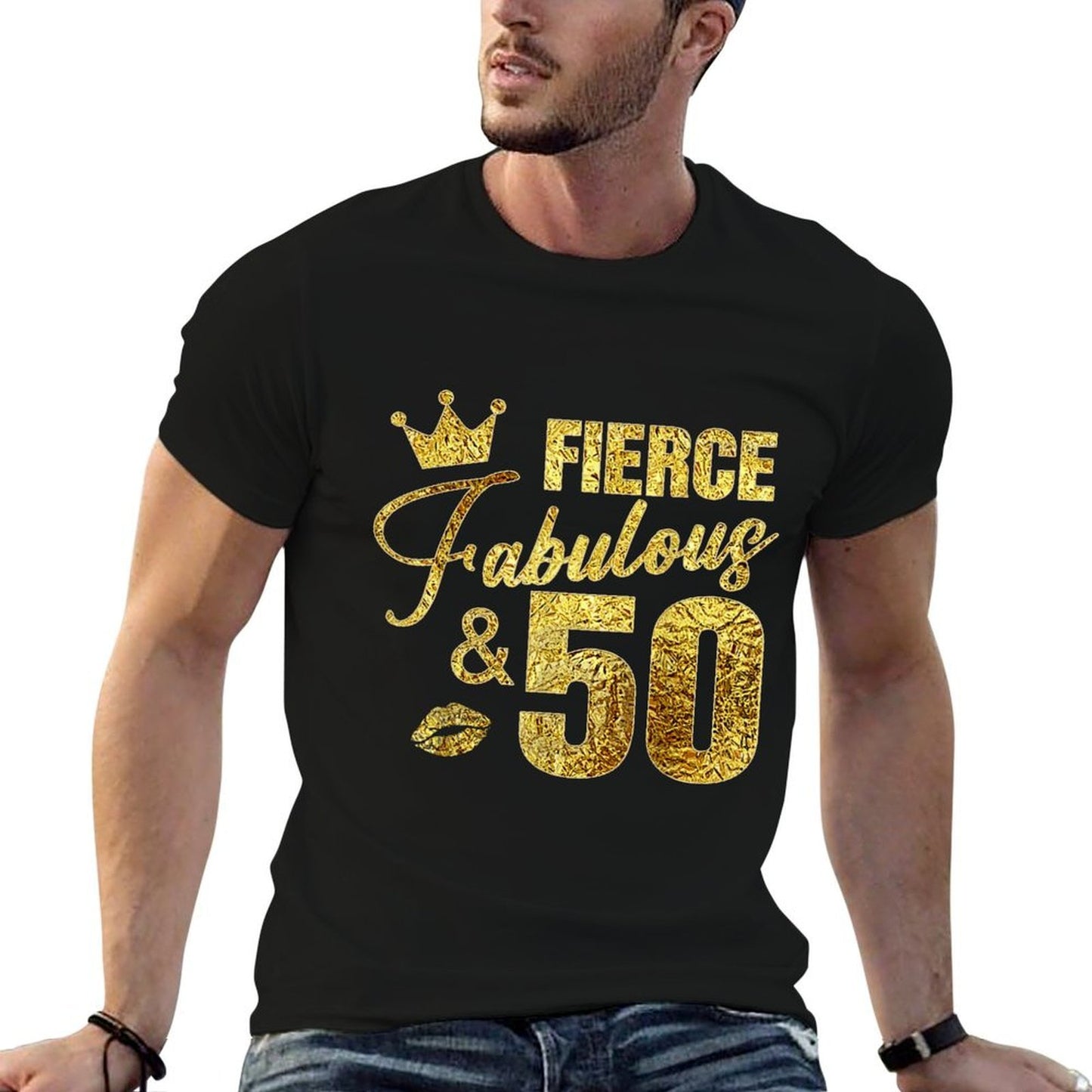 Fierce Fabulous And 50 Years Old 50th Birthday Gifts For Her  Durable T-Shirt