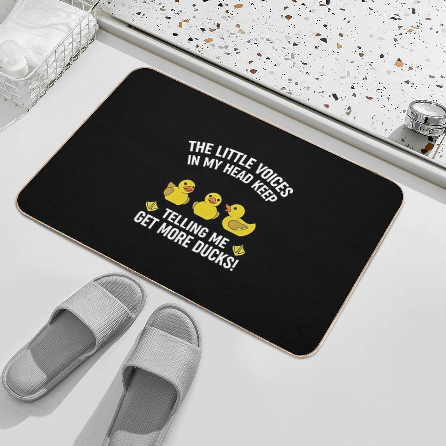 Funny Rubber Duck Quack Duck  Toxin-Free Bath Mat