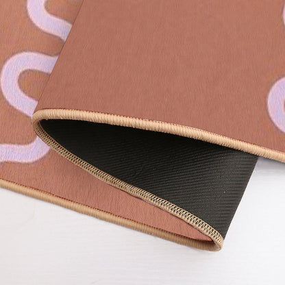 Brown Wavy Lines  Eco-Friendly Bath Mat