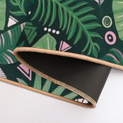 Aztec Jungle Leaves  Slip-Resistant Bath Mat