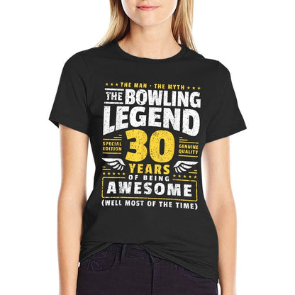 30th Birthday Bowling 30 Years Old Bowler  Slim-fit Cut T-Shirt