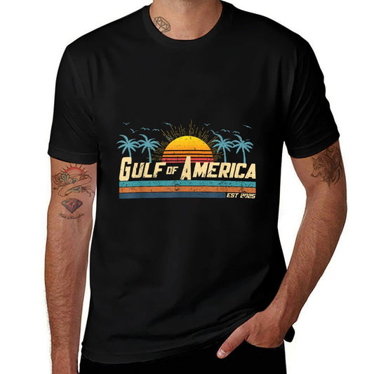 Retro Vintage Gulf of USA America Beach Men Women Graphic-printed T-Shirt