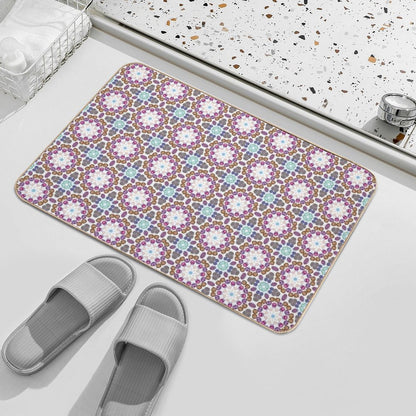 Mediterranean Mosaic Tiles  Azulejo  Slip-Resistant Bath Mat