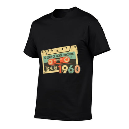 Cassette Tape Born in 1960 60 Years Old 60th Birthday Gift  Easy-care T-Shirt