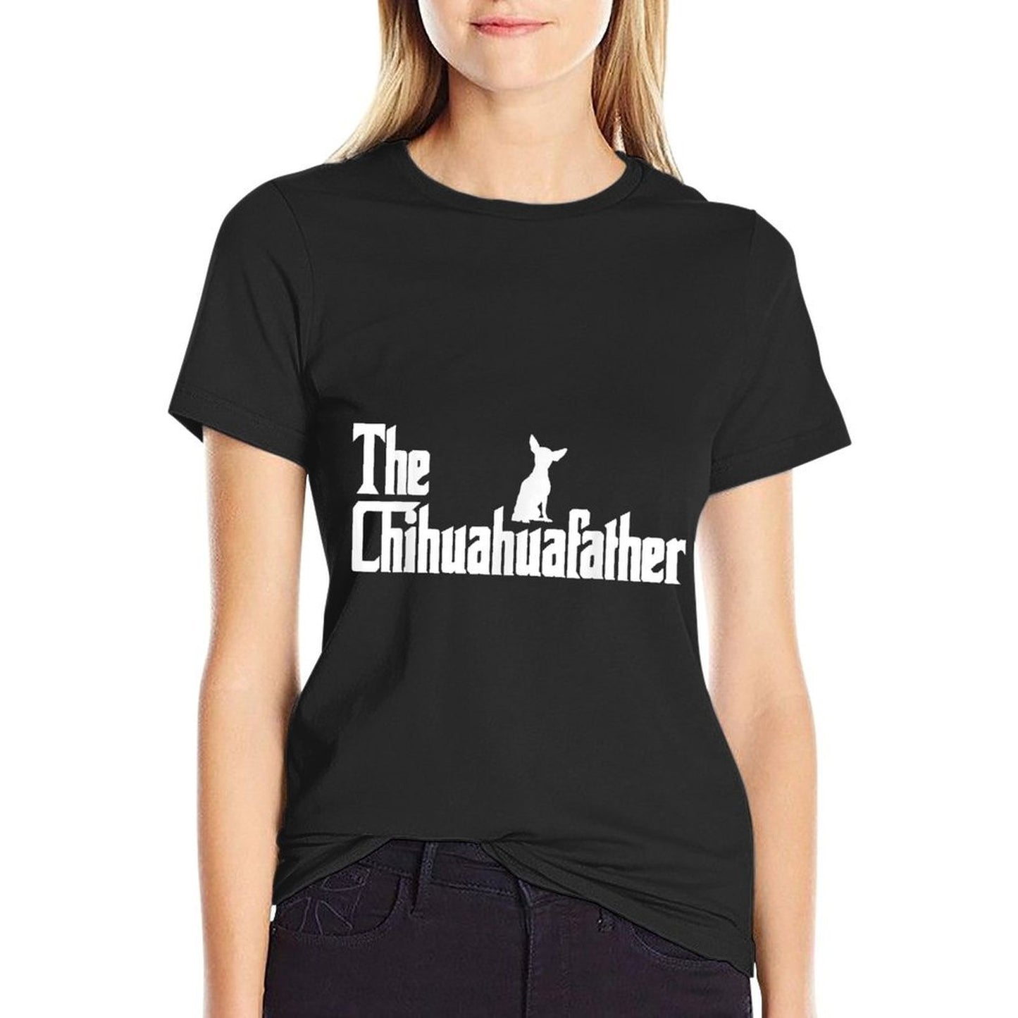 The Chihuahua Father Funny Chihuahua Dad, Gifts for Dog Lovers  Heathered Texture T-Shirt