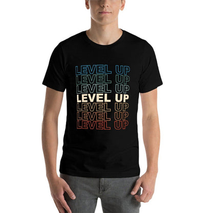 Vintage Gamer LEVEL UP Video Game Lover Retro Gaming Gift  Polyester Blend T-Shirt