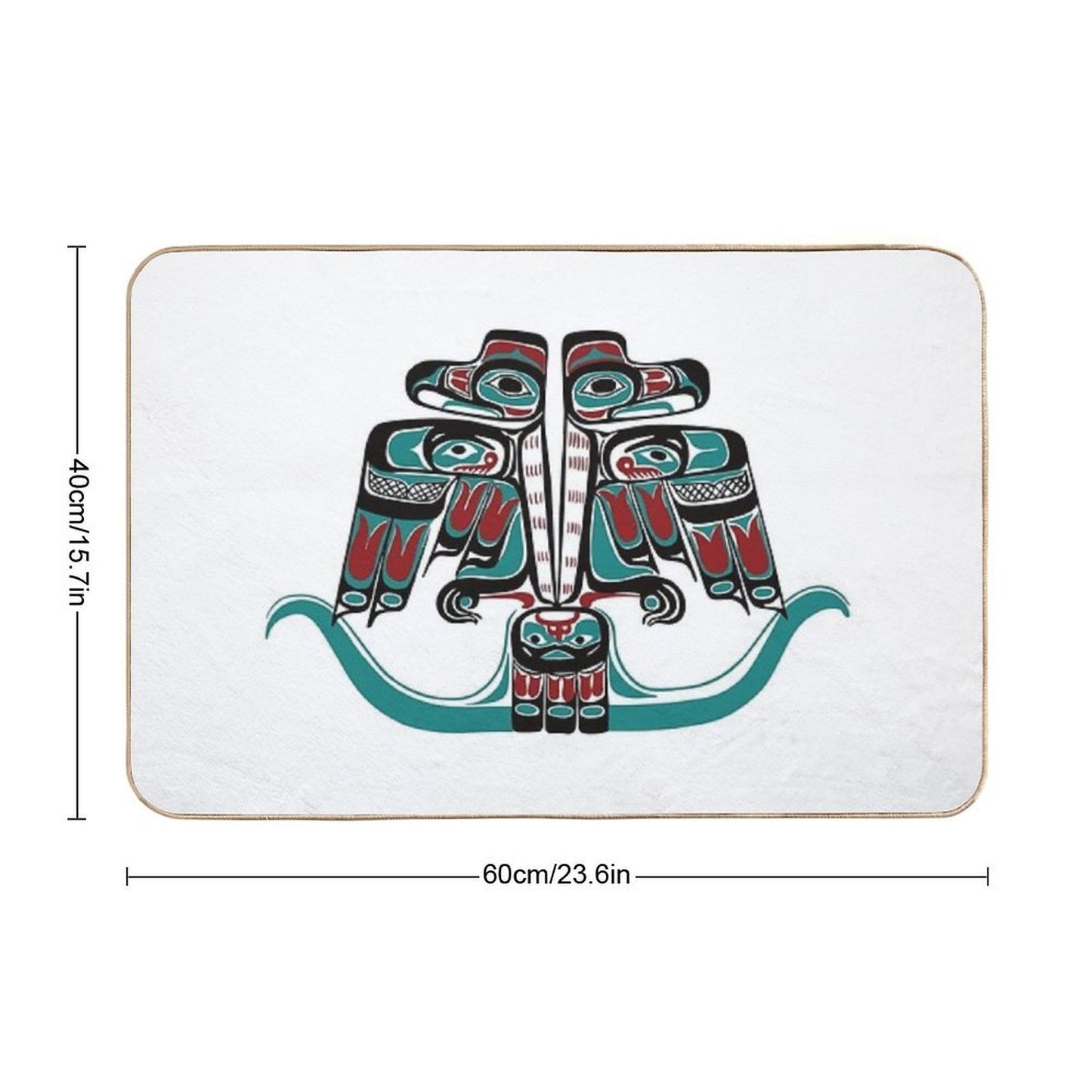 Northwest Native Art Haida Tlingit Thunderbird  Absorbent Bath Mat