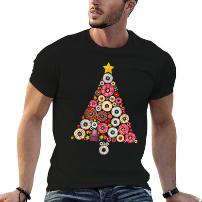 Donuts Christmas Tree Funny Doughnut Xmas Women Men Kids  Moisture-wicking T-Shirt