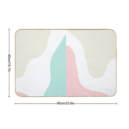 Abstract Modern Pastels  Long-Lasting Bath Mat