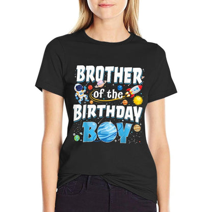 Brother Of The Birthday Boy Astronaut Family Space Planets  Eco-friendly Material T-Shirt