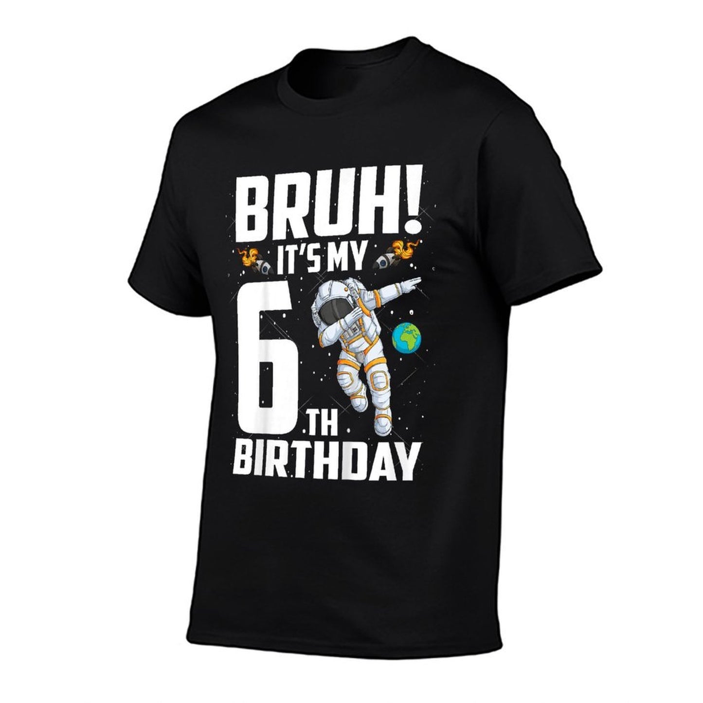 Kids 6 Year Old Birthday Astronaut Bruh It's My 6th Birthday  Classic T-Shirt