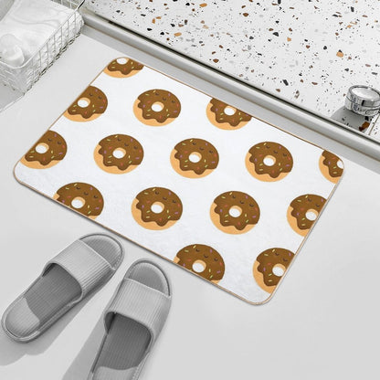 Sleepy Chocolate Donut  Pet-Safe Bath Mat