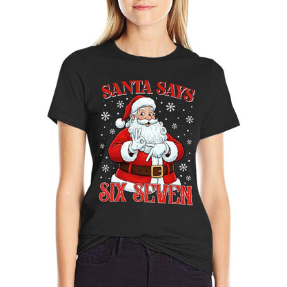Funny Santa Says Six Seven Christmas 67 Meme Xmas Kids Boys  Summer-ready Fabric T-Shirt