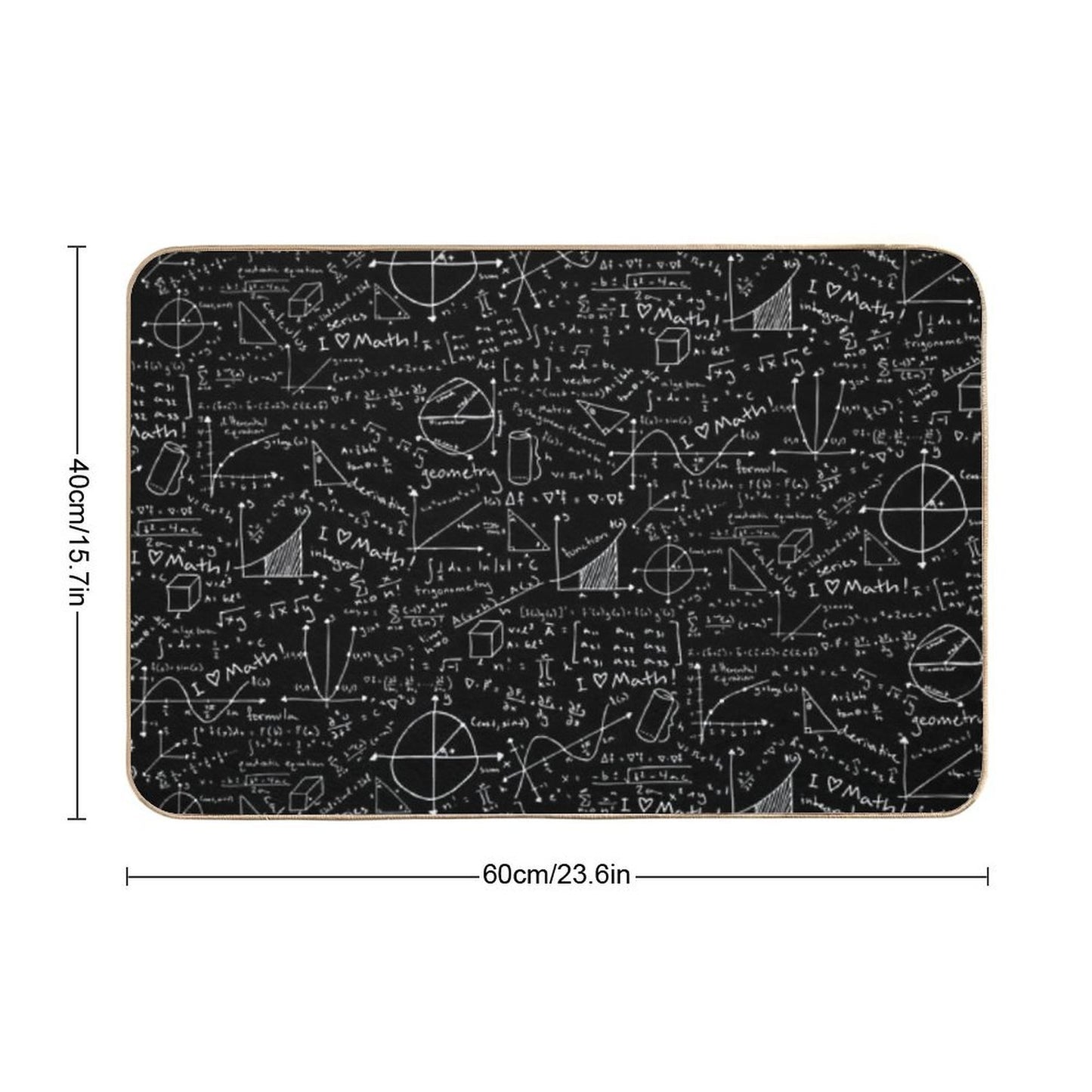 Math Lessons  Stain-Proof Bath Mat