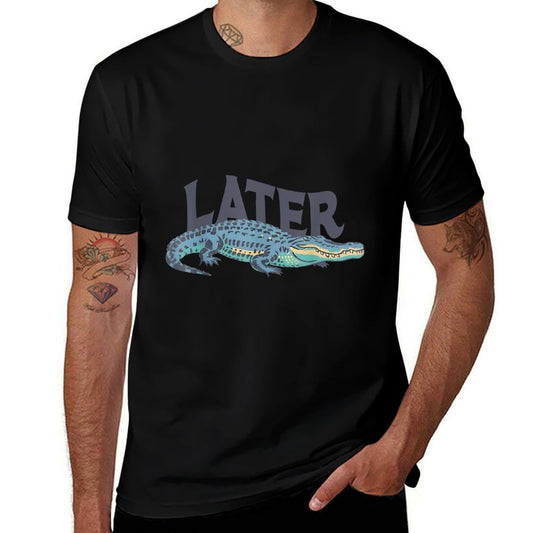 Funny Later Gator Sarcastic Saying Heathered Texture T-Shirt
