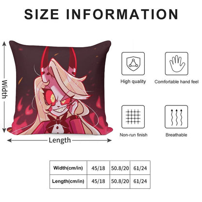Hazbin Hotel Charlie Soft Decorative Cover Throw Pillow