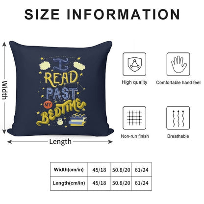 I Read Past My Bedtime Soft Style Accent Throw Pillow