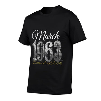 March 1963 - 60 Year Old 1963 60th Birthday Gift  Odor-resistant T-Shirt