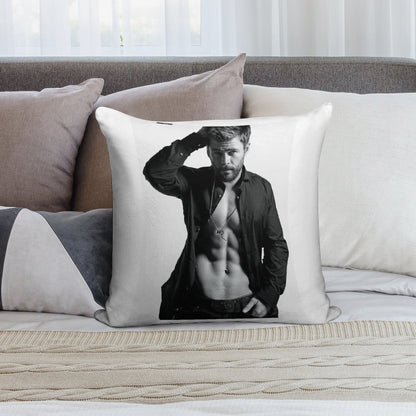 Chris Hemsworth Sexy Soft Bedroom Essential Throw Pillow