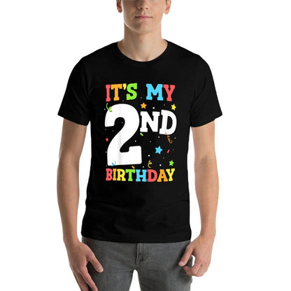 It's My 2nd Birthday Boy 2 Toddler Girl 2 Two Happy Birthday  Stretchy T-Shirt