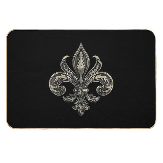Fleur De Lis Ornate  Pet-Safe Bath Mat