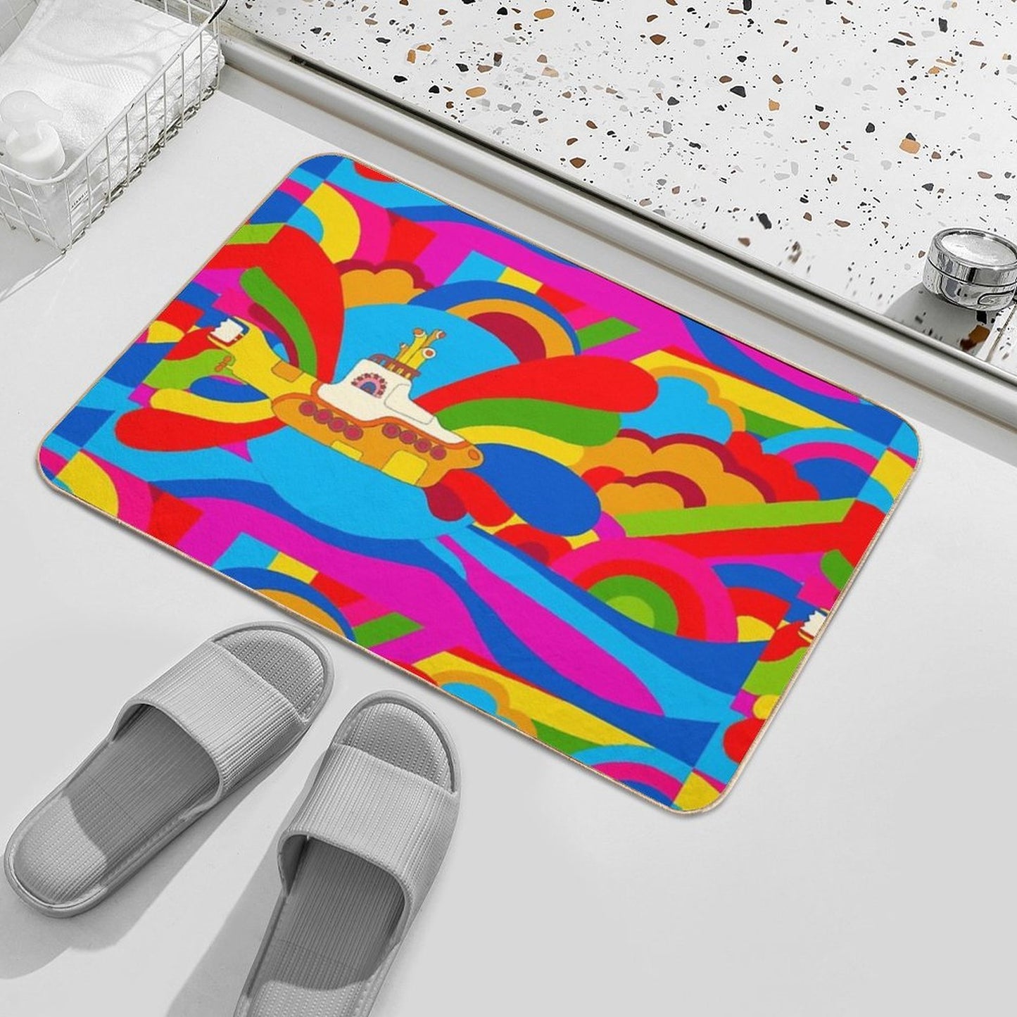We All Live in A...  Dirt-Trapping Bath Mat