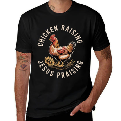 Chicken Raising & Jesus Praising  Lightweight T-Shirt