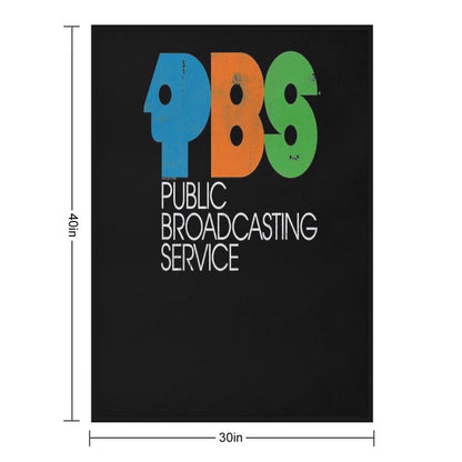 PBS Vintage Logo Distressed Multi-functional Throw Blanket