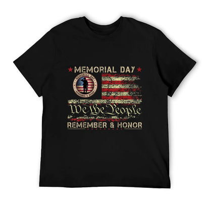Veterans Day 2025 USA Memorial Day Red Poppy Flower Military Summer-ready Fabric T-Shirt