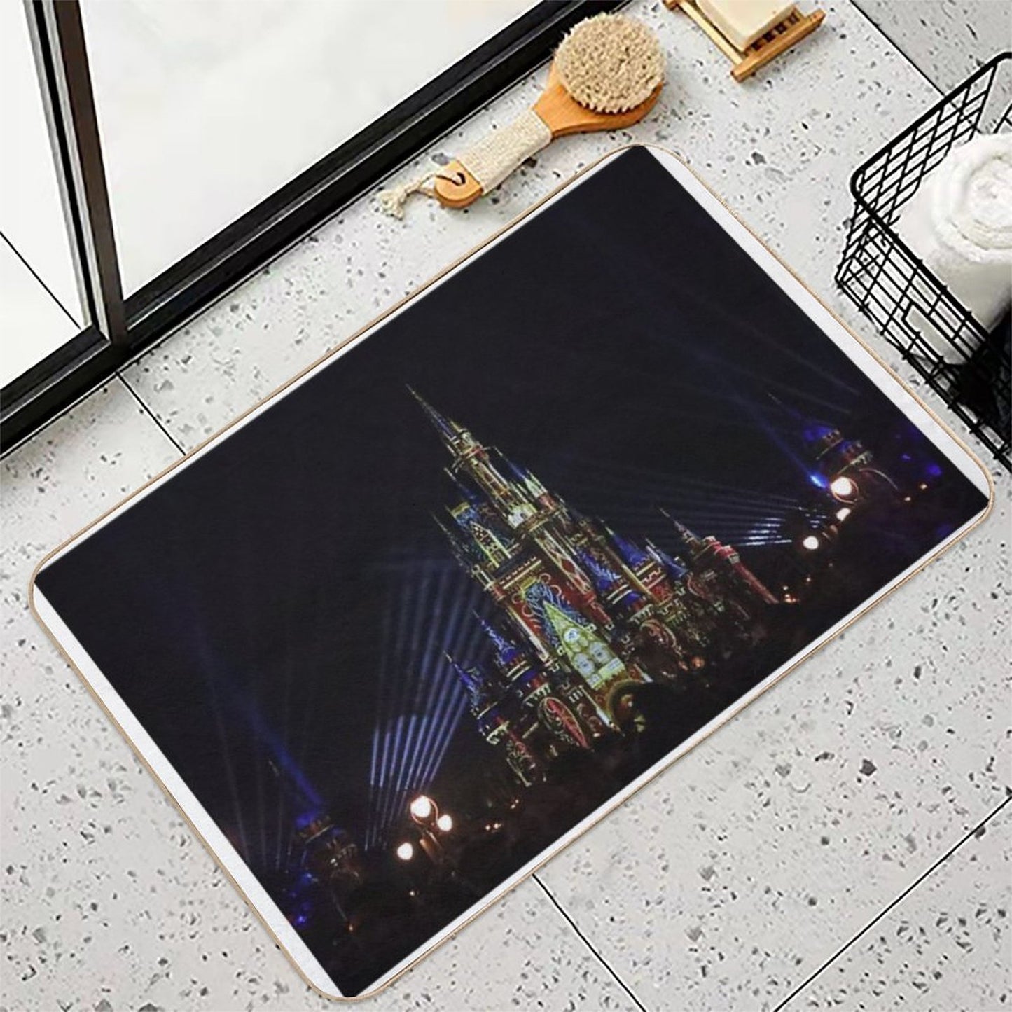 Happily Ever After Castle  Easy Maintenance Bath Mat