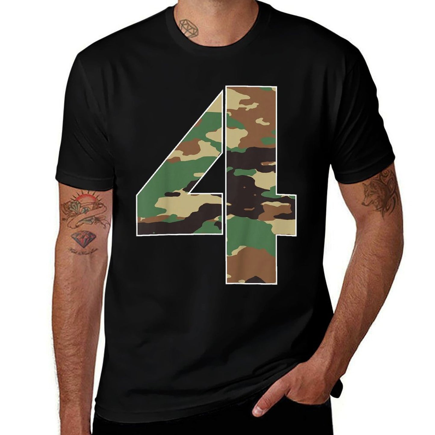 Kids 4 Years Old Boy Army Military 4th Birthday Kids  Odor-resistant T-Shirt